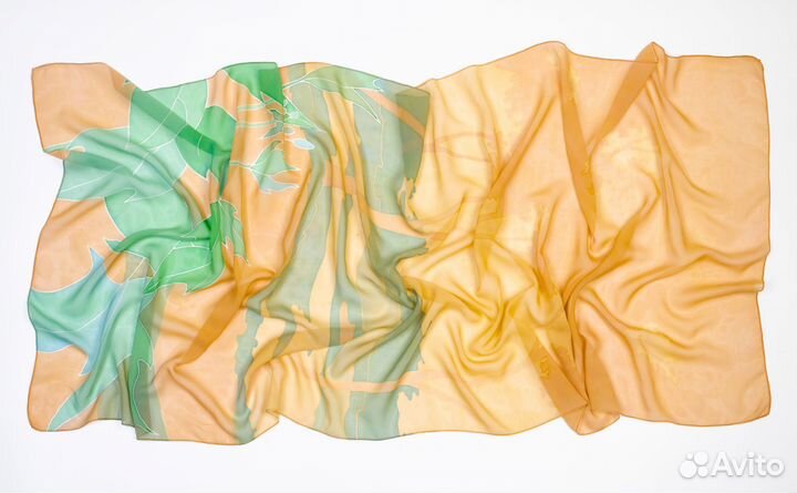 Платки, шарфы, палантины с браками. Шёлк 100