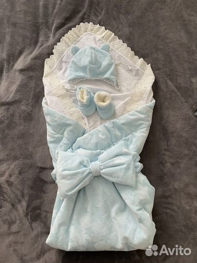 Одеяло-конверт на выписку, демисезон, лето