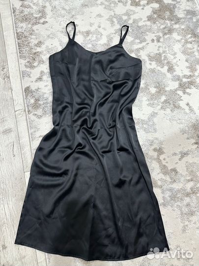 Платье комбинация черное