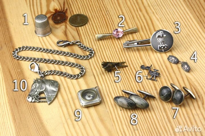 Украшения пуговицы кулоны цепочки Европа СССР