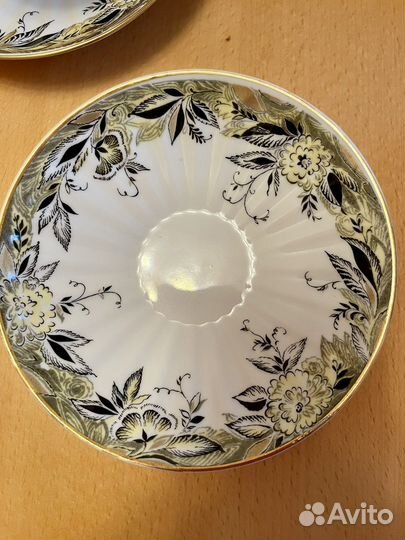 Чайный сервиз лфз фарфор СССР Желтый фриз