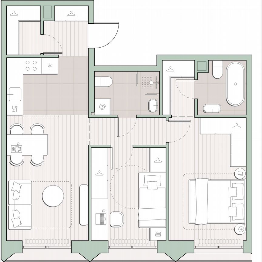 2-к. квартира, 59,9 м², 4/13 эт.