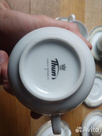 Чайные чашки с блюдцами Чехия 6 шт