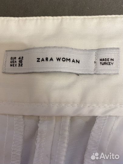 Брюки белые zara