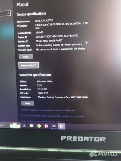 Acer Predator Triton 700, i7, GTX 1080 max-q, 32GB