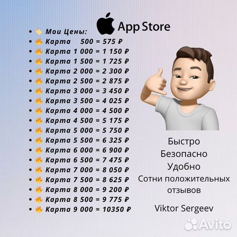 Подарочная карта Apple ID/ пополнение App Store купить в Екатеринбурге ...