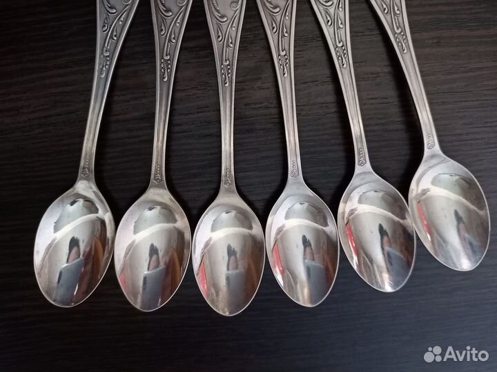 Набор мельхиоровых чайных ложек, СССР