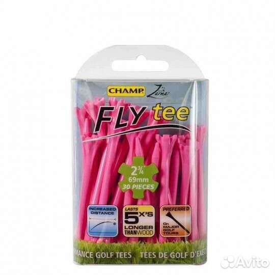 Тишки для гольфа Champ Fly (розовые), 30 шт/69 мм