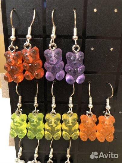 Серьги мишки