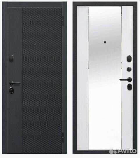 Двери входные с зеркалом (дисконт)