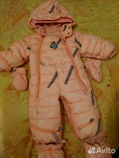 Зимний комбинезон для девочки, размер 68