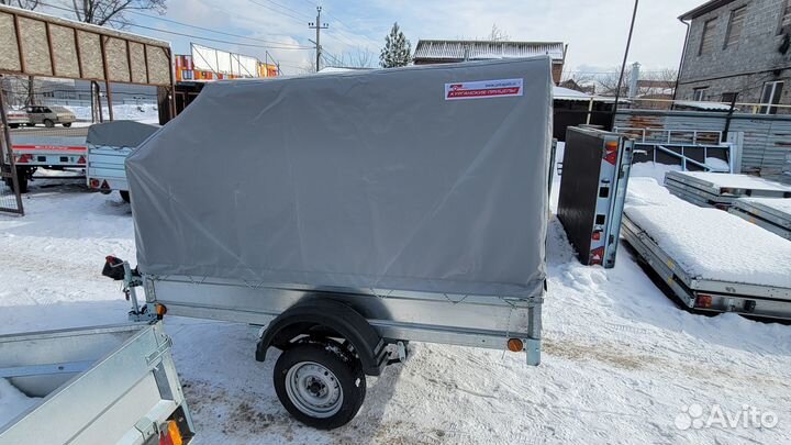 Легковой прицеп Крепыш 2.5/1.3 аэро тент и колесом
