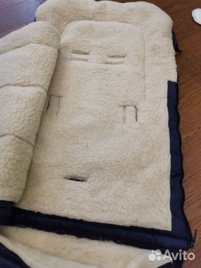 Меховой конверт в коляску овчина