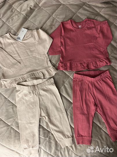 Комплект пижам для девочки 68 размер hm