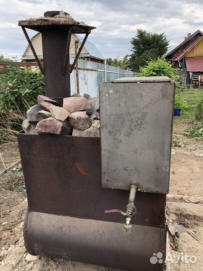 Печь для бани с баком