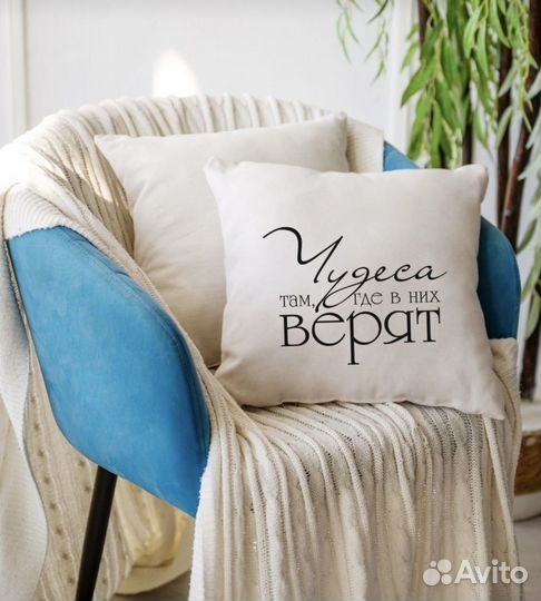 Подушка с гречневой лузгой+лаванда/можжевельник