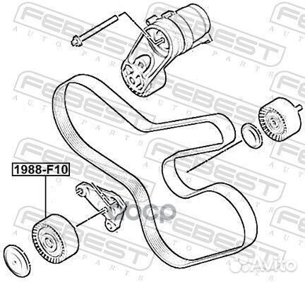 Ролик обводной комплект 1988F10 Febest