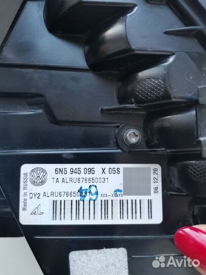 Фонарь задний левый volkswagen polo liftback