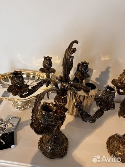 Подсвечники канделябры серебро 84 проба