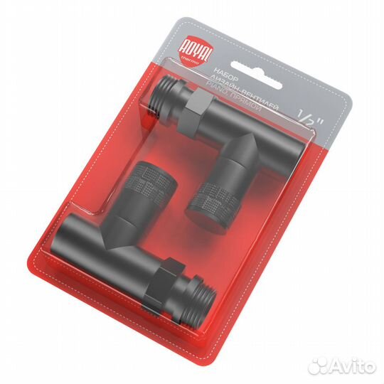 Набор дизайн-вентилей Royal Thermo piano, прямой