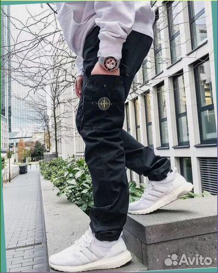 Широкие карго брюки Stone Island (Номер артикула: 53666)