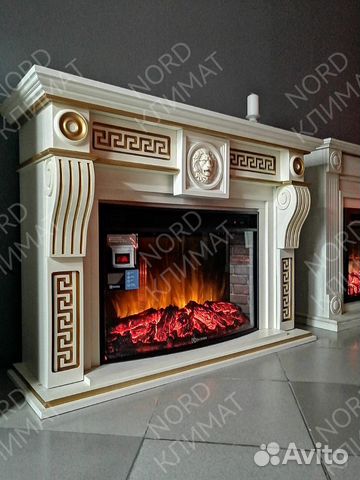 Камин Electrolux Vittoriano 30 белёный дуб