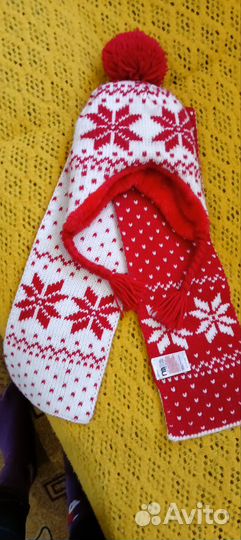 Комплект шапка и шарф для девочки 5 лет