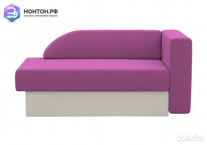 Диван еврокнижка №2 ясень шимо светлый / розовый