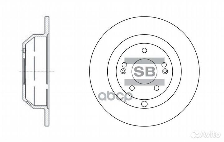 Диск торм.зад.hyundai santa FE II CM 03/06