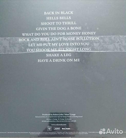 AC/DC - Back In Black (LP)