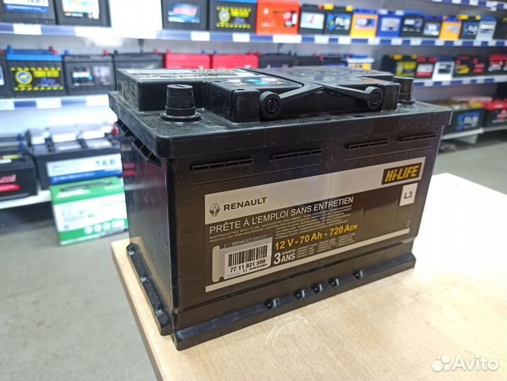 Акб 70Ач Renault для Renault Logan, Рено Логан