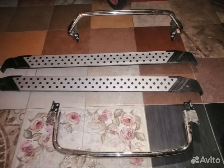 Подножки пороги на mitsubishi outlander