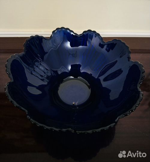 Ваза салатник цветное стекло