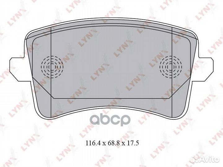 Колодки тормозные дисковые зад BD1223 lynxauto