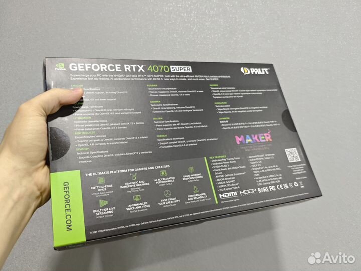 Видеокарта Nvidia RTX 4070 super Palit Dual