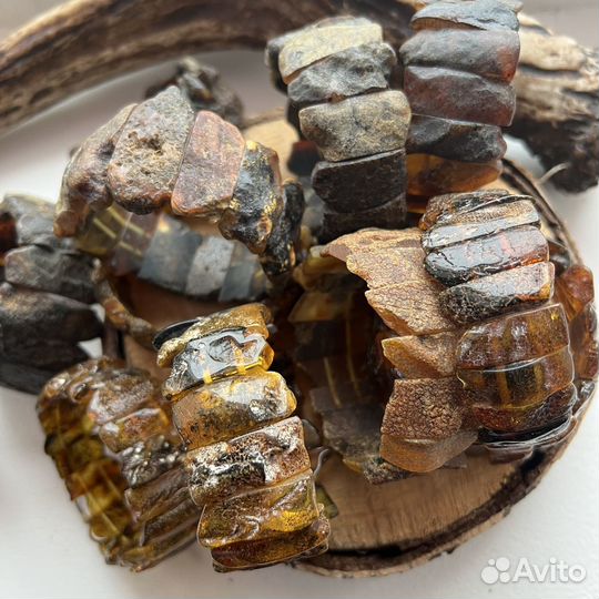 Браслеты янтарные