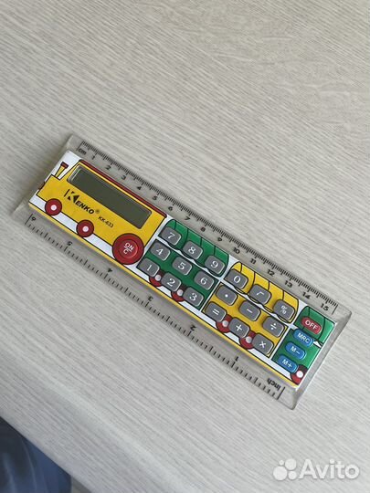 Линейка с калькулятором для начальных классов