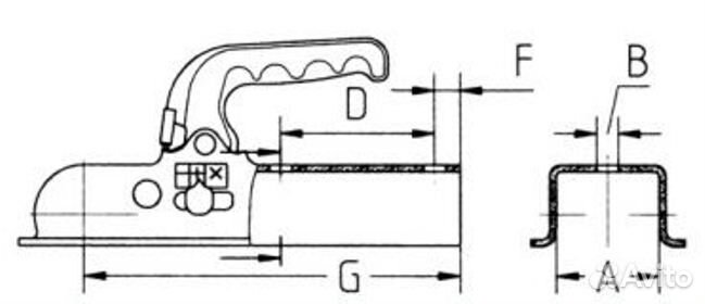 Замковое устройство прицепа # 50 1400/100 кг KQ 1