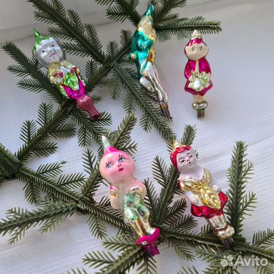 Елочные игрушки СССР из набора 