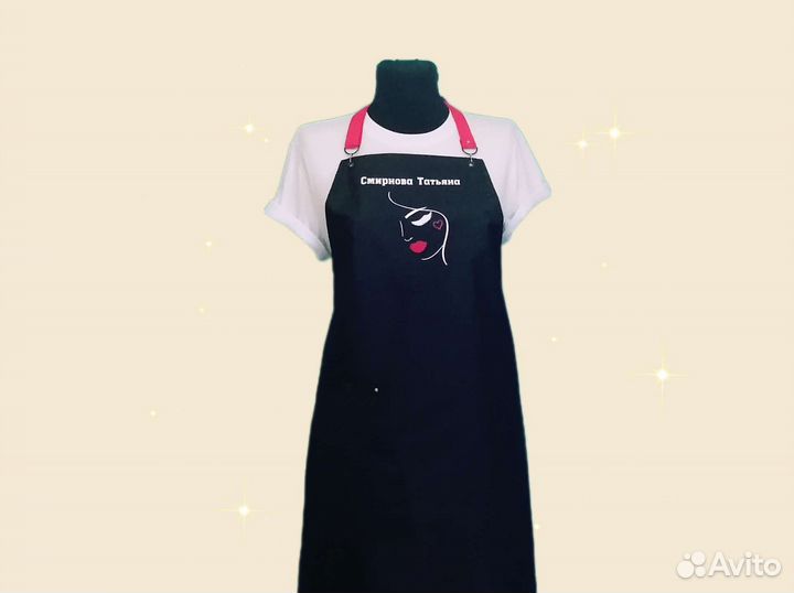 Фартук для бьюти мастера с логотипом