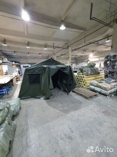 Палатка армейская каркасная; тент пвх 650 г/м2