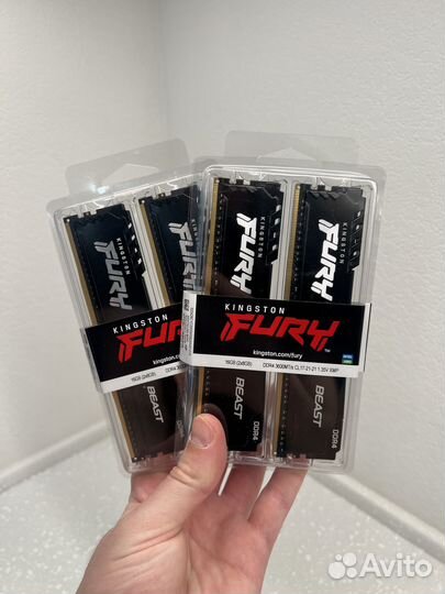 Оперативная память DDR4 Kingston Fury Beast 2x8 гб