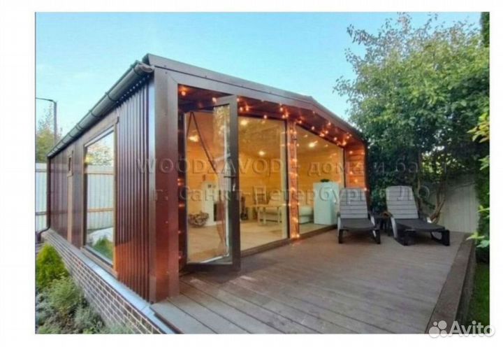 Баня каркасная 7х5 м S5–045-M333