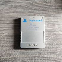 Карта памяти Sony PS2 Серебро Silver