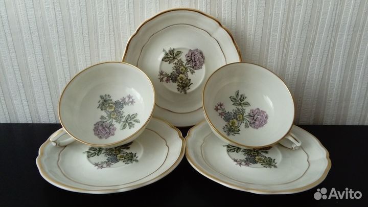 Чайные пары Limoges фарфор винтаж