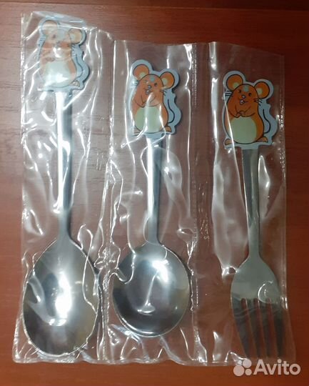 Детские ложка,вилка(набор)новые.китай