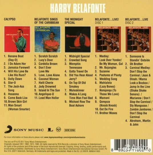 Harry Belafonte / Original Album Classics (5CD)