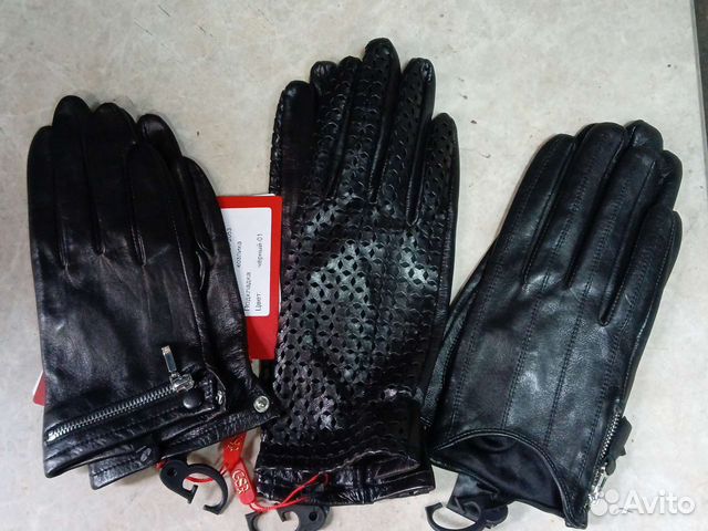 Перчатки женские кожаные новые