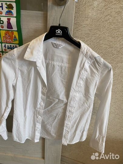 Рубашка белая 140
