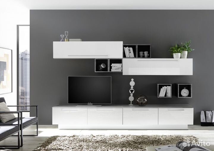 Гостиная. Тумба под телевизор. Шкаф подвесной